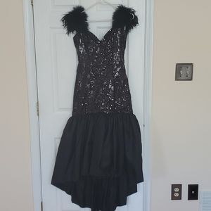 Flirtations, alfred Angelo, black sequined formal